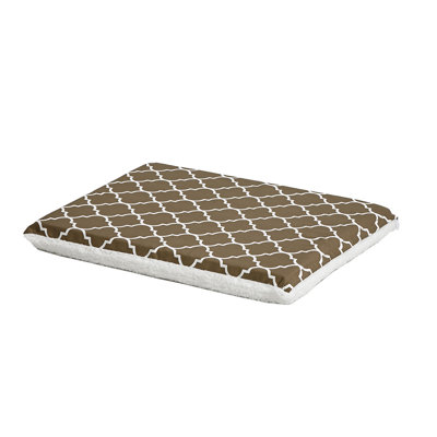 Lit pour animal de compagnie en polytétrafluoroéthylène MidWest Homes for Pet QuietTime avec motif géométrique brun et blanc