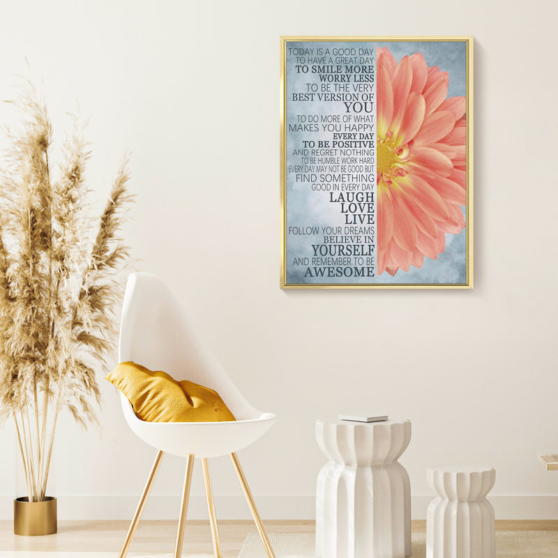 Tournesol 5 - Art textuel sur toile, H 16 po x l 12 po x P 1,5 po, Or