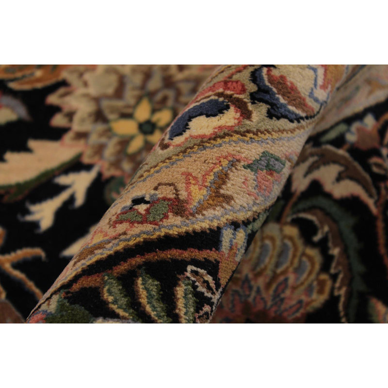 Tapis oriental ovale en laine noué à la main 9 pi x 9 pi 2 po Plattsmouth