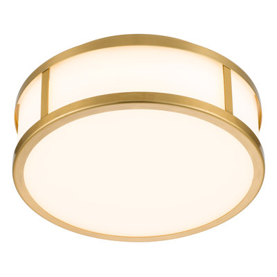 Energy - Smart 10 Inches Integrated Led Flush Mount In Antique Brass Finish, High Performance 24W With 1225 Lumens, 3 Color Temperatures To Choose  3000K/4000K/5000K , Dimmable Compatible Dimmers,