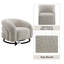 Fauteuil bouclé gris Irma avec pivot