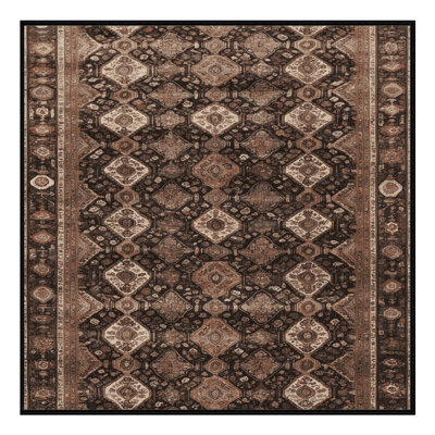 Machine Washable Persian Brown Area Rug