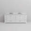 Meuble-lavabo double 84 po X P 22 po D, plateau en marbre de culture et ensemble de robinet pour la maison-1164976203