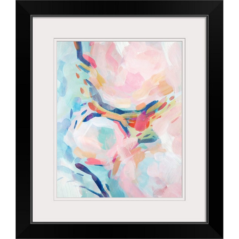 « coton bonbon i »-reproduction d’art, Cadre noir, H 23 po x l 20 po x P 1 po