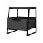 Aires Modern Bedside Table | 45 x 40 x 50 cm | Drop Door Cabinet with Metal Frame-1957490333