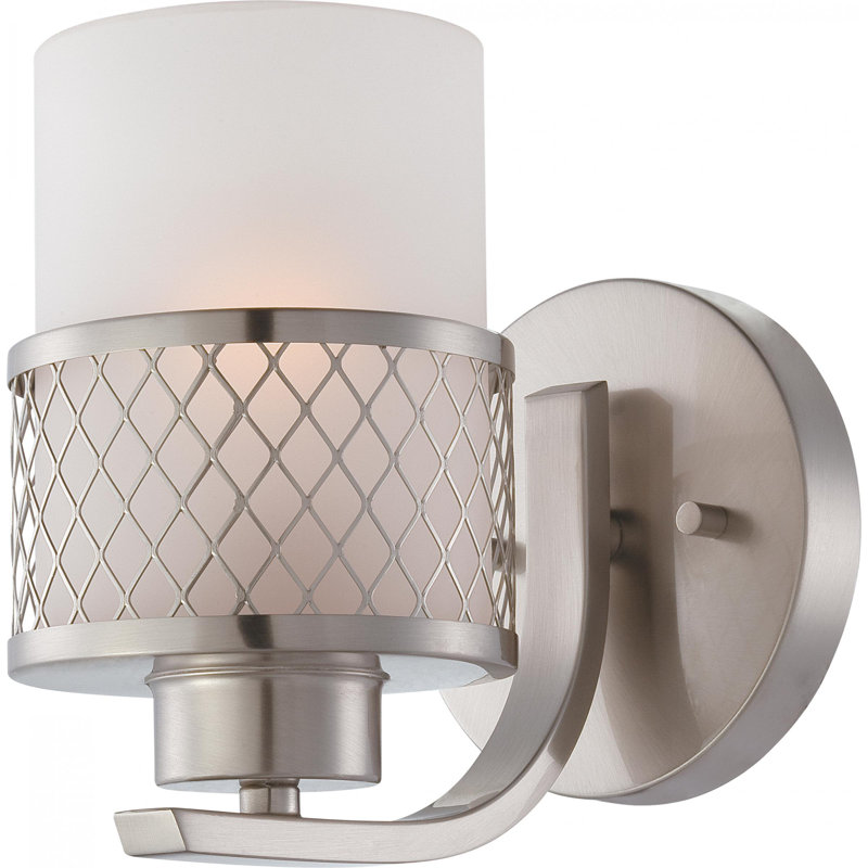Andonia Dimmable Vanity Light, Brushed Nickel / Frosted
