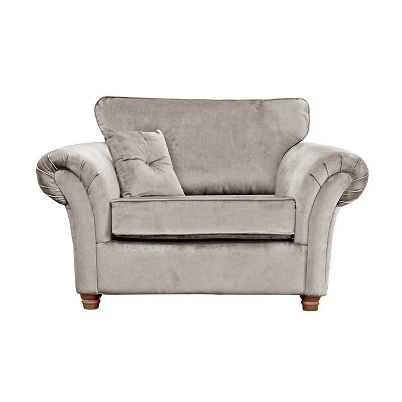 Lila 2 Seater Velvet Loveseat, Mink