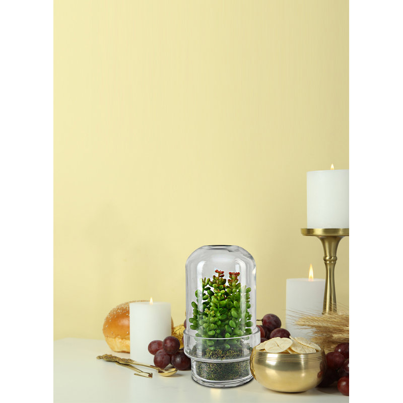 Lukats Glass Table Vase, 6.25" H x 4" W x 4" D 