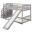 Lit superposé simple au-dessus de simple avec tiroirs et glissière Stairway, maximisant l'espace et ajoutant du plaisir aux chambres d'enfants