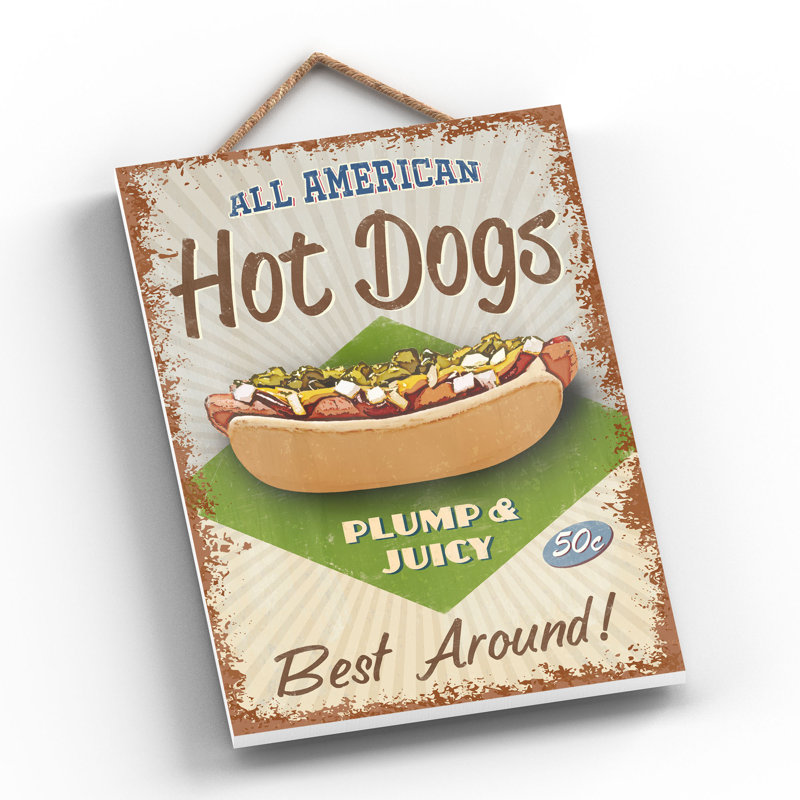 All American Hot Dogs - Print on MDF