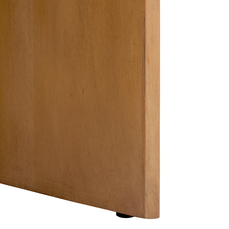 Daiya Round 1 Draw Wood Nightstand, Natural
