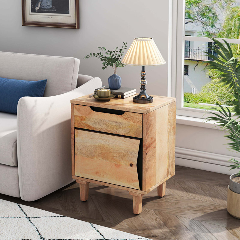 Table de chevet en bois naturel Original