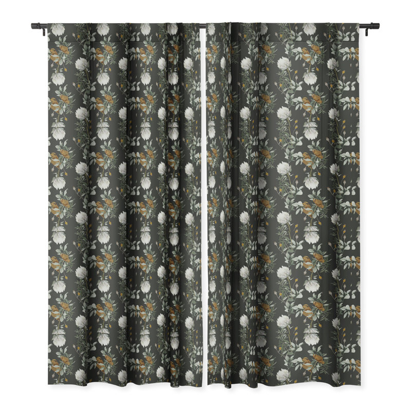 Iveta Abolina Helaine Night 1pc Blackout Window Curtain Panel, 50" W x 84" L