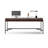 White Rectangular with 3 drawers desk-108985620