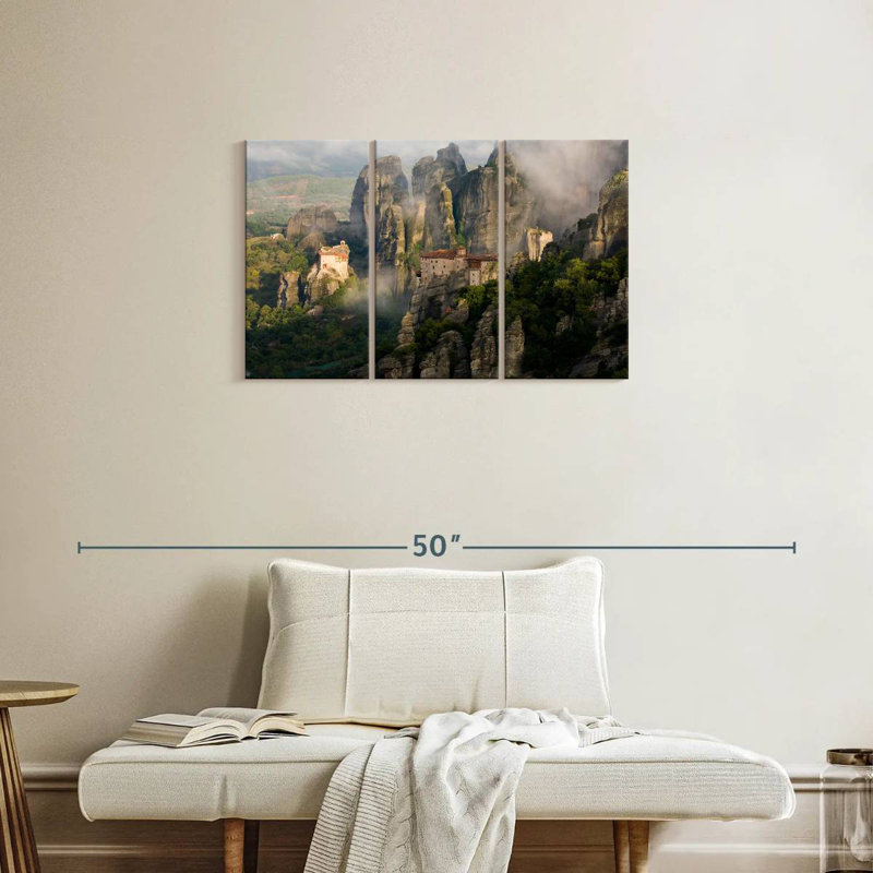 Adella Greek Meteora Monastery, 20" H x 33" W