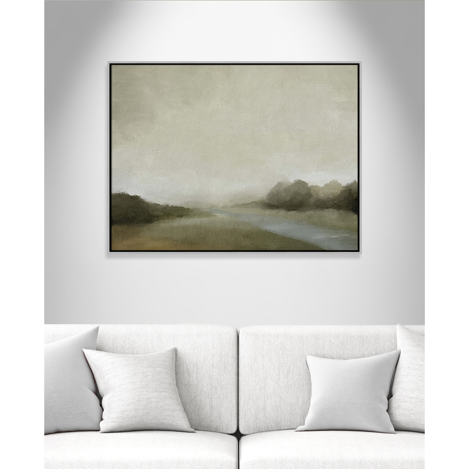 Vanora - Floater Frame Canvas, 31.5" H x 41.5" W, Silver