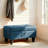 Rectangular Storage Ottoman Bench, Faux Leather Footrest With Hinged Lid, Coffee Table Stool For Living Room, Bedroom, Entryway, Navy Blue-729512018