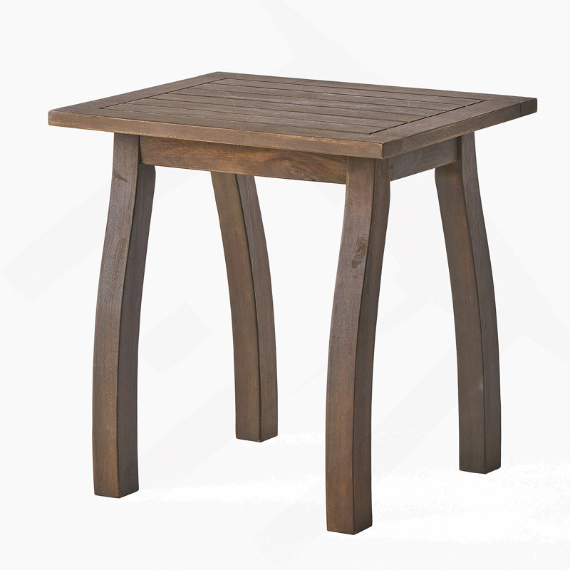 Wood End Table, Gray