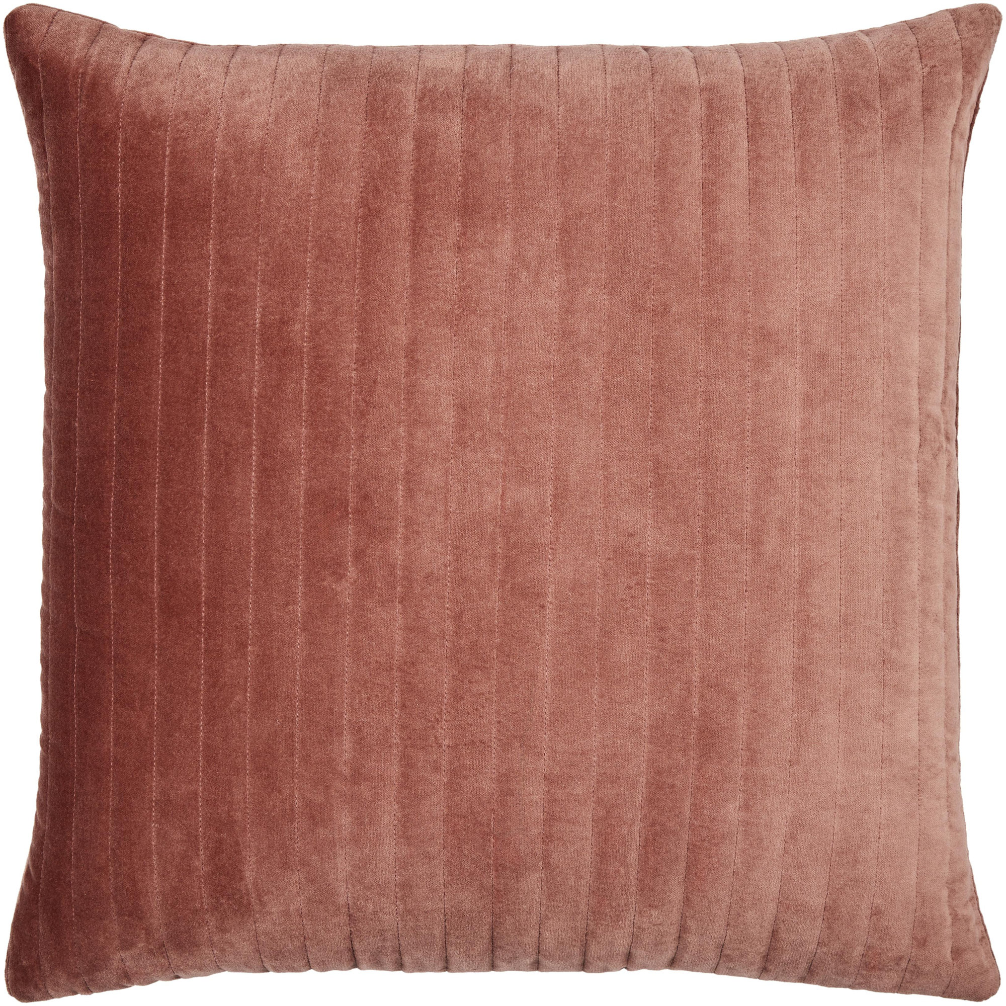 Beirne Throw Pillow, Down, Dark Brown, 20" x 20"