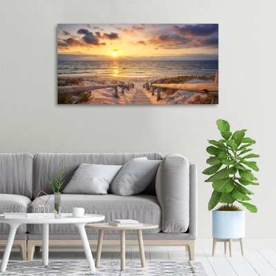 Path To The Beach - No Frame Print on Canvas