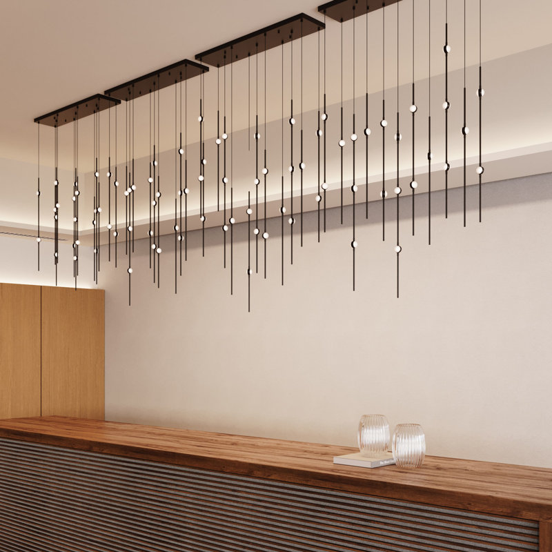 Constellation - Aries 12" Round LED Pendant - Espresso Black Fixture - White Optical Acrylic Shade - 2200K - 120" Cable