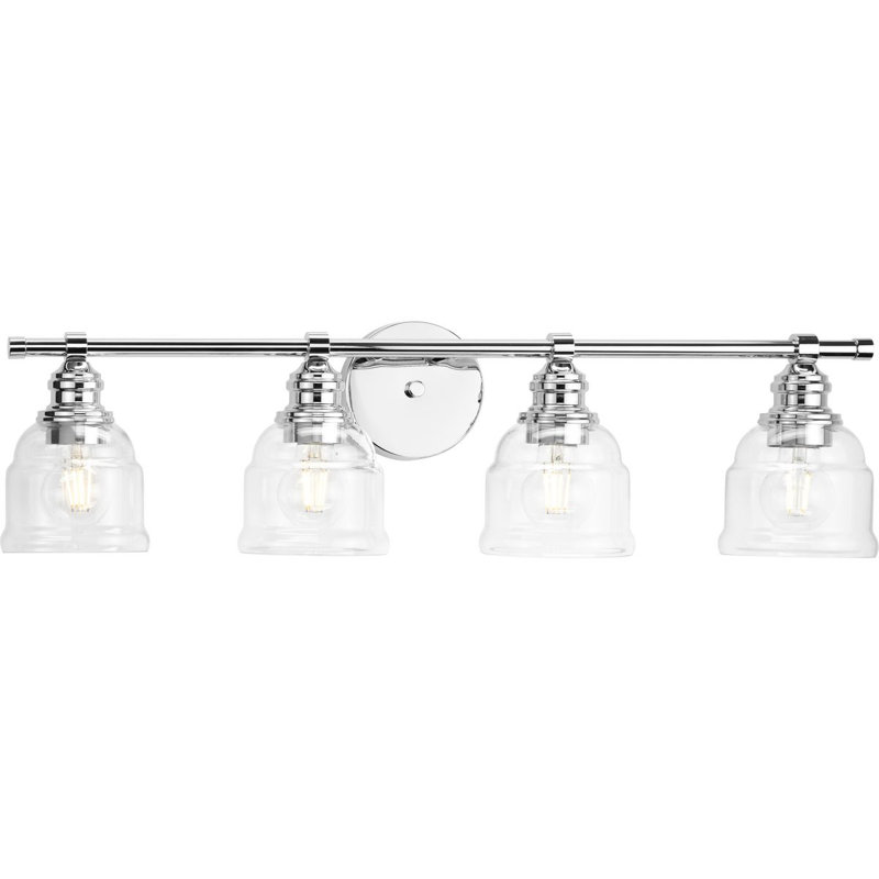 Éclairage de salle de bain à intensité variable 4 lumières Grgo, Chrome poli