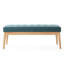 Couleur sarcelle tendance avec revêtement en tissu et structure en bois de bouleau. Support de rembourrage polyvalent