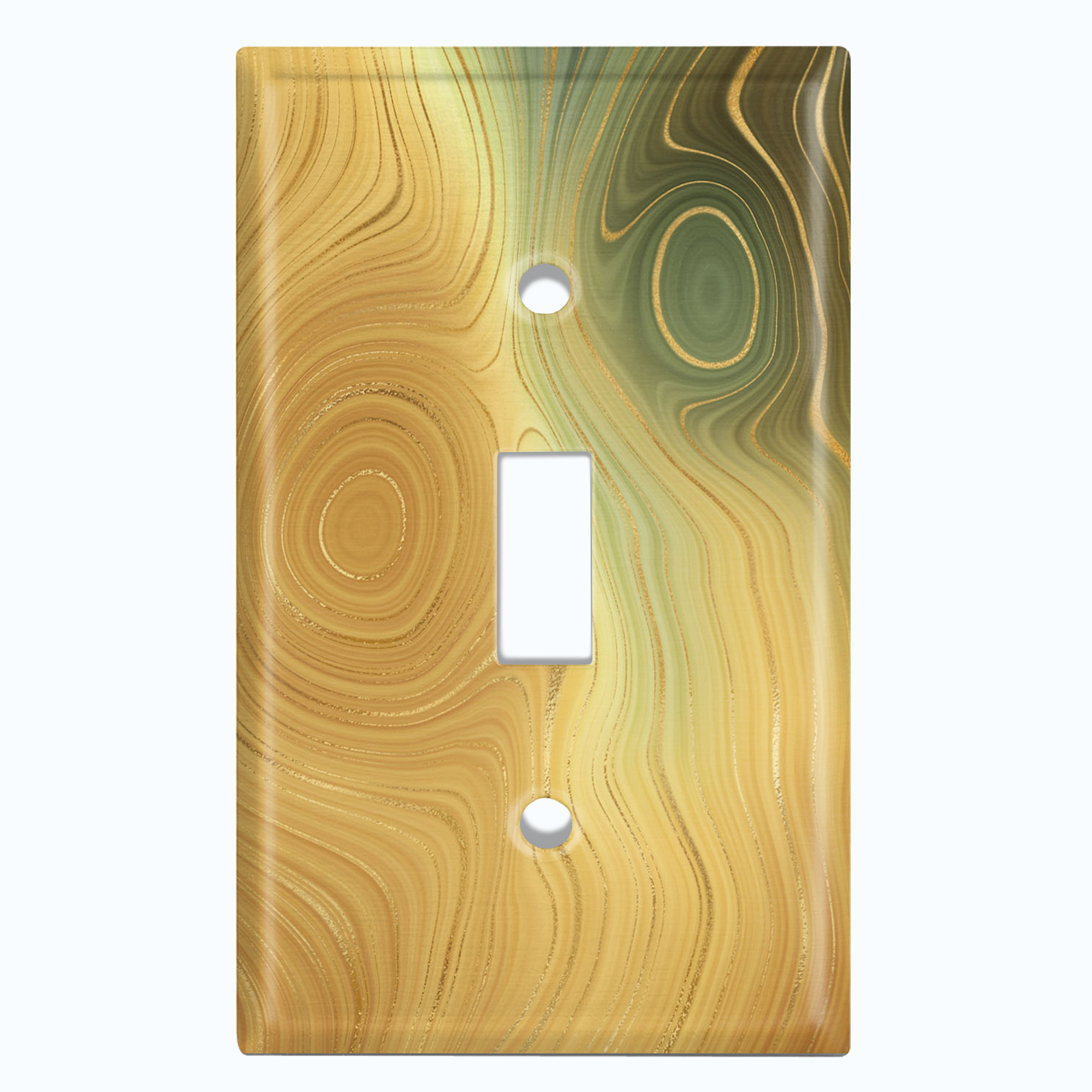 WorldAcc Metal Light Switch Plate Outlet Cover (Marble Earth Strata ...