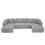 Canapé modulaire 133,45 po en U modulaire en tissu rayé 4 places pour salon spacieux