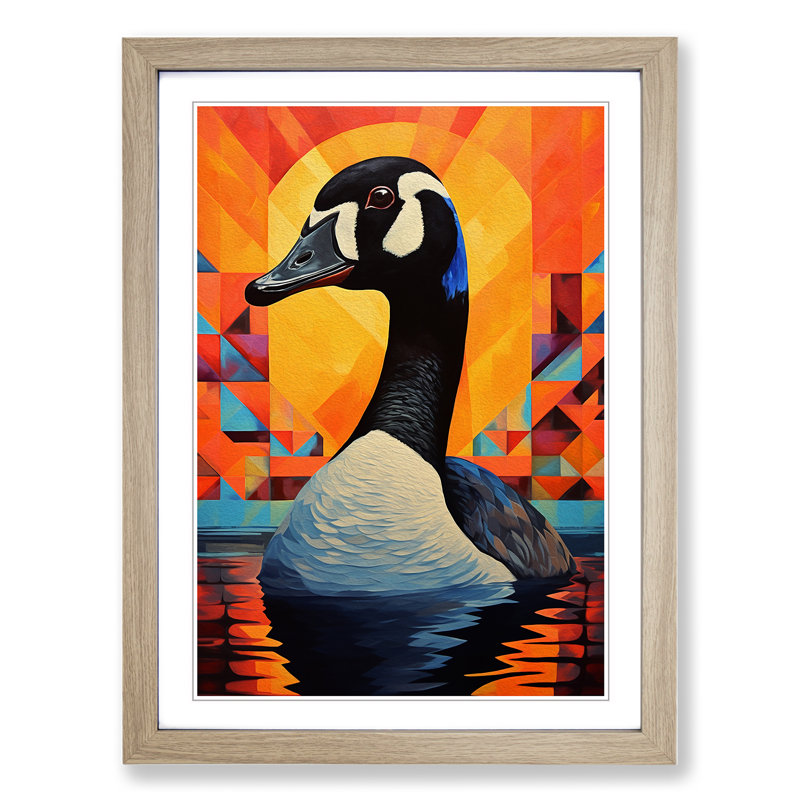 Goose Constructivism Art - Framed Print, 34cm H x 25cm W x 2cm D