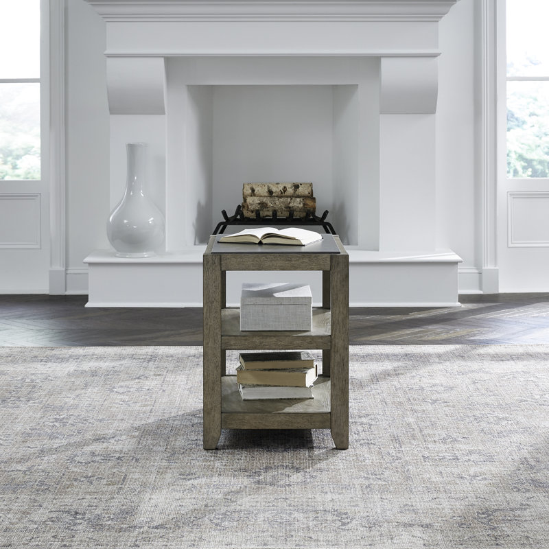 Shimeck Chairside Table w/ 2 Shelves