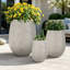 Ensemble de jardinières d'extérieur légères en forme d'œuf, en oxyde de magnésium, avec trous de drainage, pour la décoration de jardin et de terrasse.-778672481