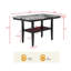Table de salle à manger de comptoir de 60 po avec tablette inférieure de rangement, plateau en bois à finition marbre pour la salle à manger de cuisine, noir