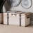 Zachariah Baxton Studio Nevio Vintage Weathered White Canvas Storage Trunk