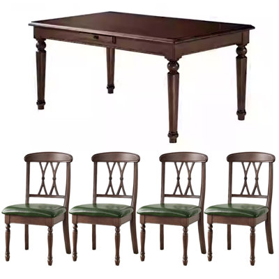 Vintage Classic Walnut Dining Table With Drawers