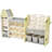 Kids Bookshelf Toy Storage Organizer With 17 Bins And 5 Bookshelves,Multi-functional Nursery Organizer Kids Furniture Set Toy Storage Cabinet Unit with HDPE Shelf and Bins-1689498430