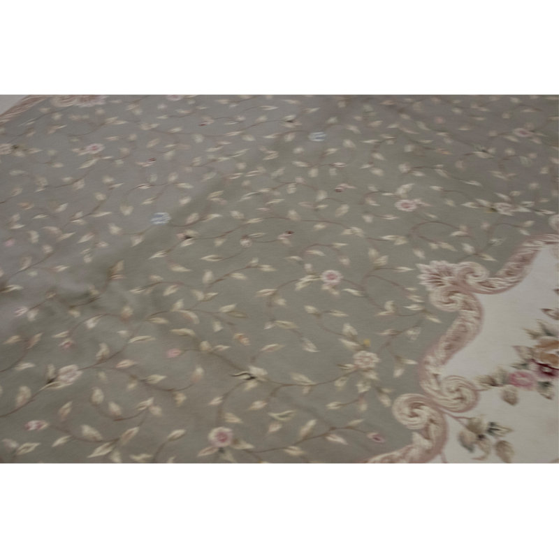 Handmade Silk and Wool Area Rug