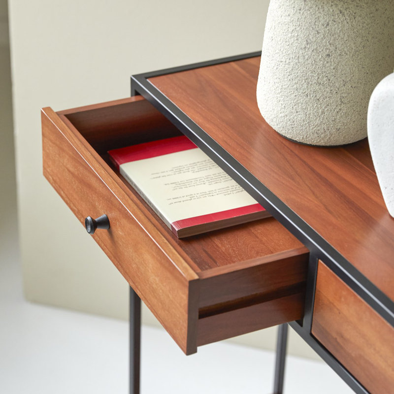 Agra 39.37'' W Solid Wood Console Table