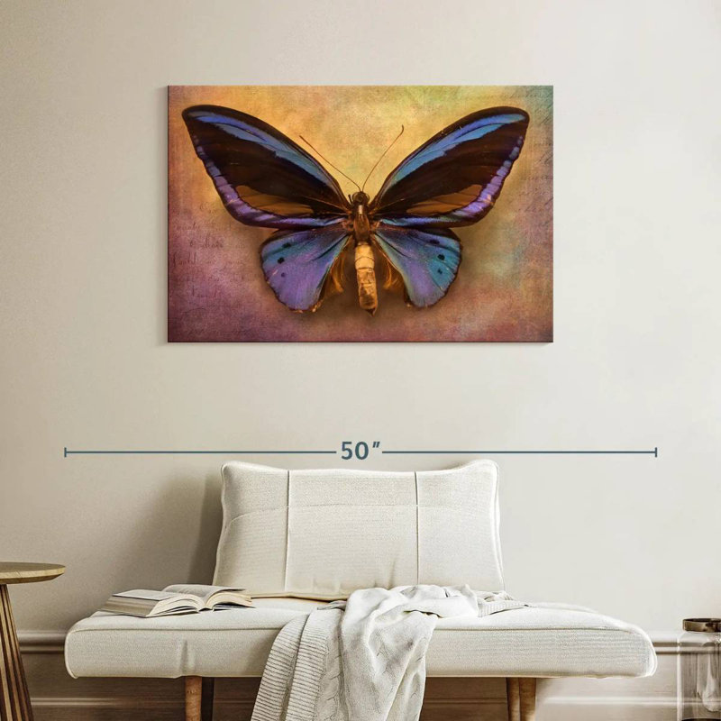 Brampt Purple Butterfly, 26" H x 39" W