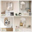 Armoire à pharmacie de salle de bain 24 po x 35 po avec miroir, miroir de meuble-lavabo moderne avec rangement, encastré et fixé au mur, métal noir, stable, installation facile-782668565-787025016