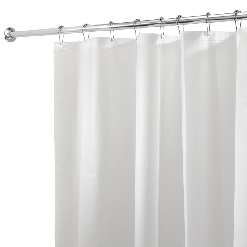 Doublure de rideau de douche en vinyle de couleur unie, Blanc