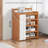 Space-Saving Foldable Shoe Rack - Multi-Layer Bamboo Shoe Organizer For Home, Entryway Storage With Dust-Proof Curtain