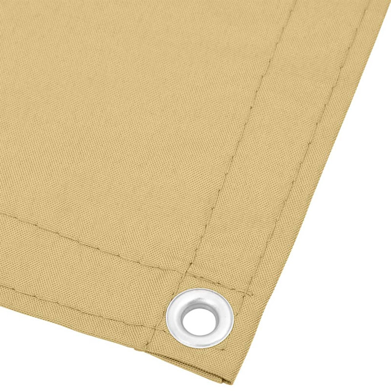Dakota Fields Balcony Screen 100% Polyester Oxford, 120cm H x 800cm W, Light Grey