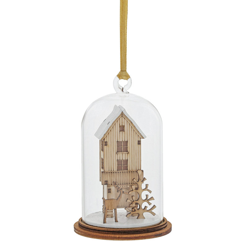 8.5cm Solid Colour Wood Hanging Figurine Ornament
