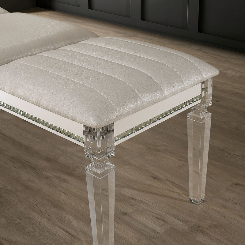 Banc en acrylique avec assise rembourrée