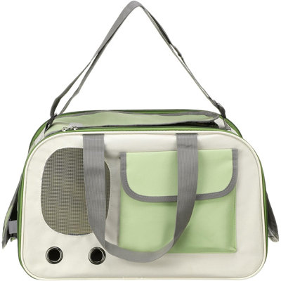 Sac de voyage pour animal de compagnie, extensible et ventilé, sac de voyage 17,2 po pour chiens, chats et petits animaux Oxford
