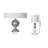 Dylan 1 Light Crystal and Chrome Metal Table Lamp-30103946