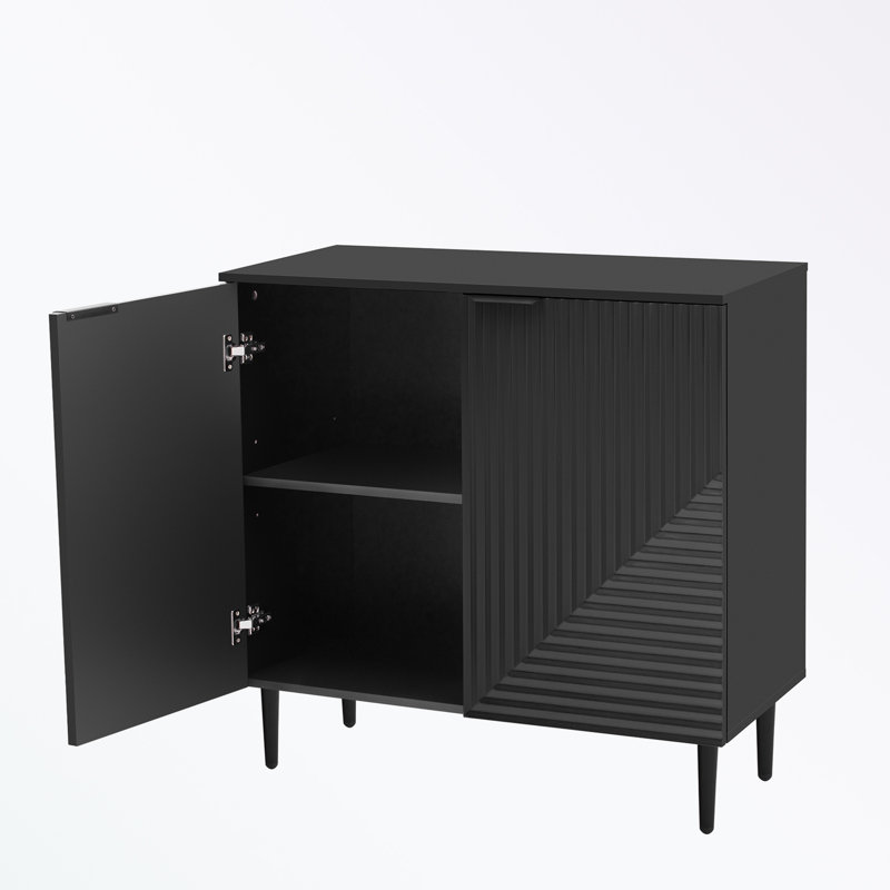 Armoire d'appoint Minimalist, Noir, noir, noir, noir