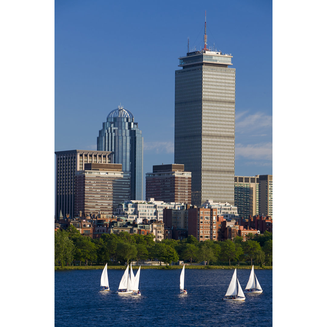 Boston Skyline von Gmcoop - Druck auf Leinwand ohne Rahmen