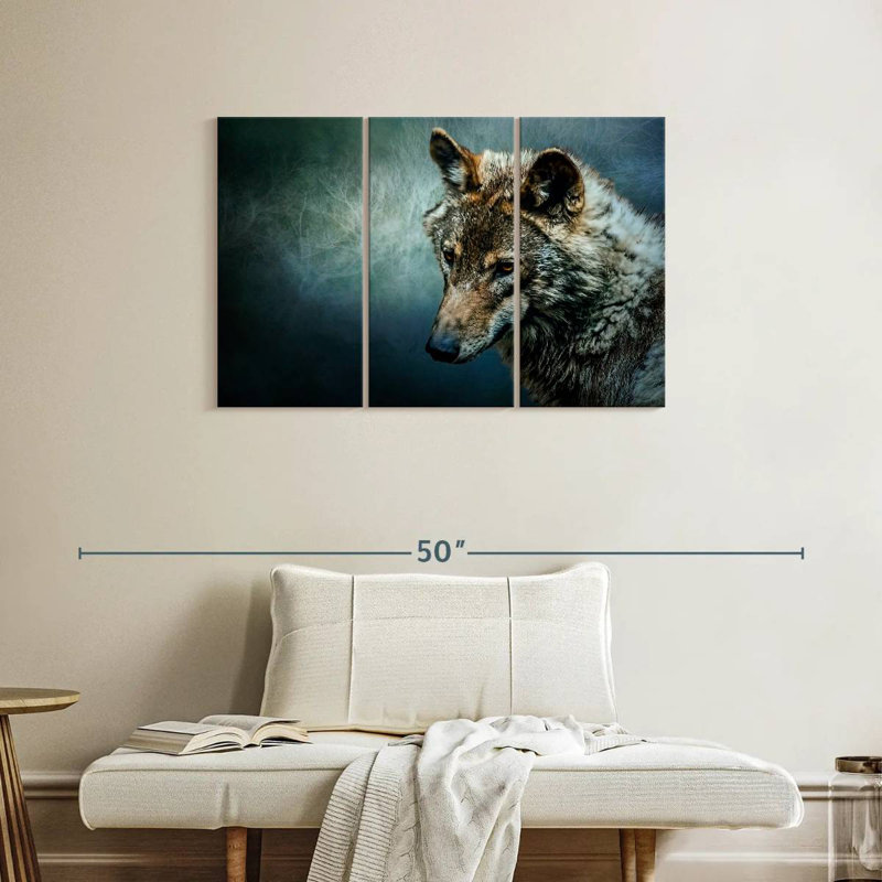 Loup solitaire, H 24 po x l 38 po